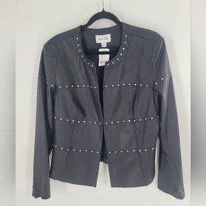 Joseph Ribkoff Suede Studded‎ Jacket Size XL New